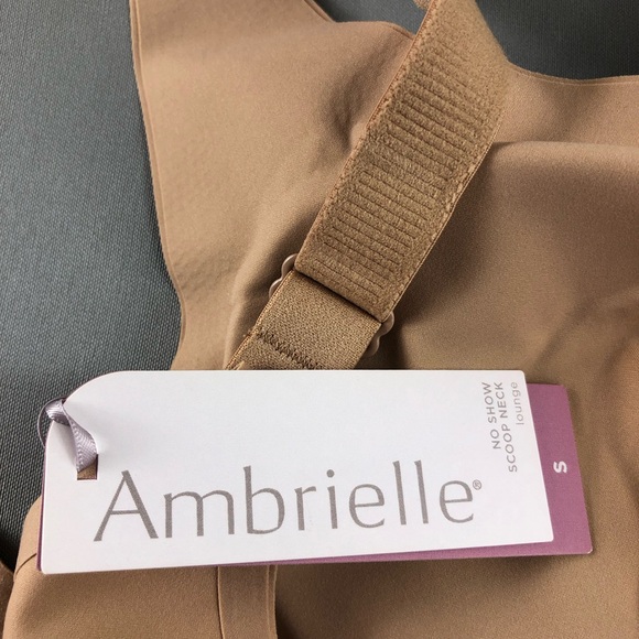 Ambrielle No Show Seamless Nude Scoop Neck Lounge Bra Size S - Picture 8 of 11